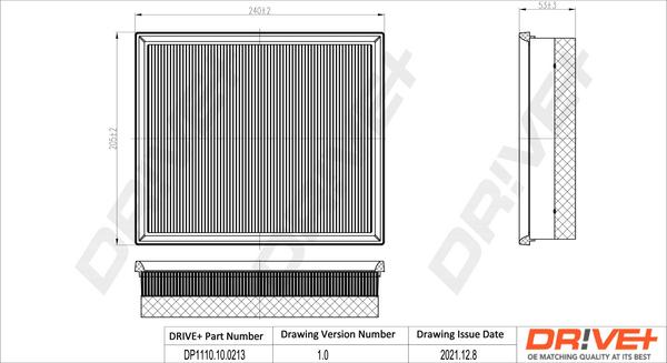 Dr!ve+ DP1110.10.0213 - Filtru aer aaoparts.ro