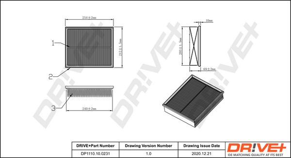 Dr!ve+ DP1110.10.0231 - Filtru aer aaoparts.ro