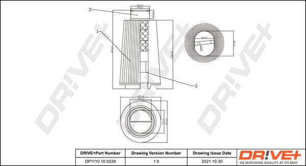 Dr!ve+ DP1110.10.0229 - Filtru aer aaoparts.ro