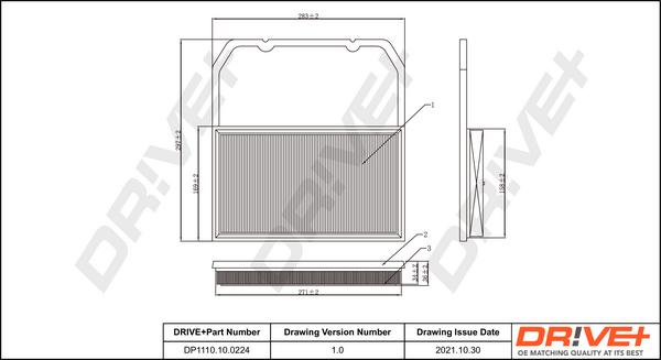 Dr!ve+ DP1110.10.0224 - Filtru aer aaoparts.ro