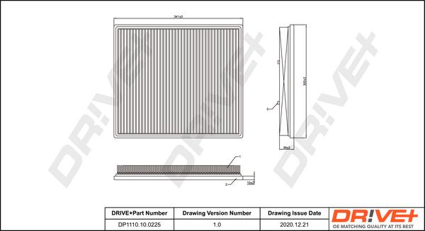 Dr!ve+ DP1110.10.0225 - Filtru aer aaoparts.ro