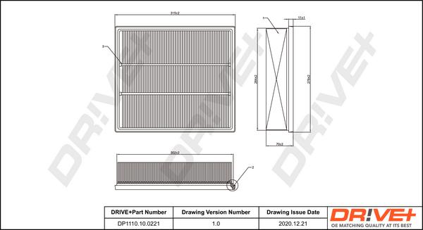 Dr!ve+ DP1110.10.0221 - Filtru aer aaoparts.ro