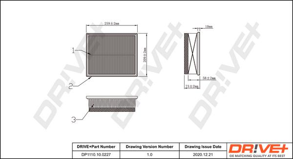 Dr!ve+ DP1110.10.0227 - Filtru aer aaoparts.ro