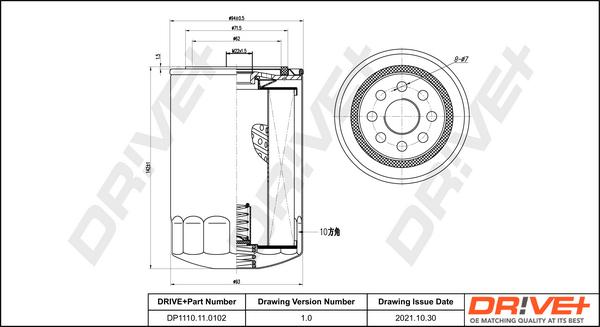 Dr!ve+ DP1110.11.0102 - Filtru ulei aaoparts.ro