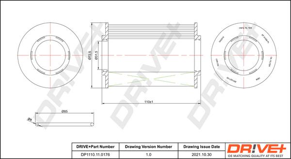 Dr!ve+ DP1110.11.0176 - Filtru ulei aaoparts.ro