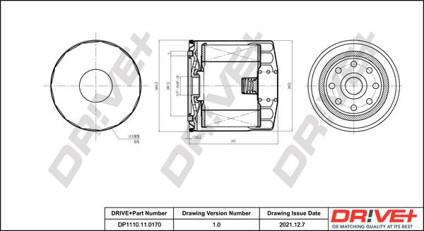 Dr!ve+ DP1110.11.0170 - Filtru ulei aaoparts.ro