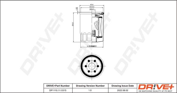 Dr!ve+ DP1110.11.0339 - Filtru ulei aaoparts.ro