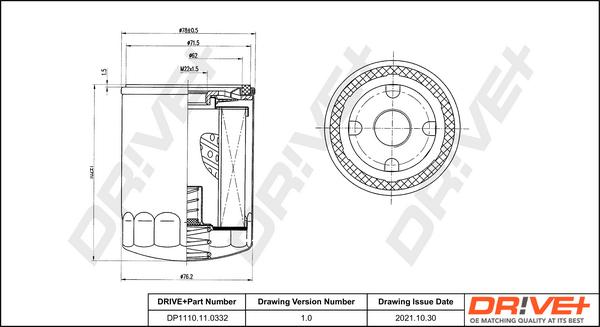 Dr!ve+ DP1110.11.0332 - Filtru ulei aaoparts.ro