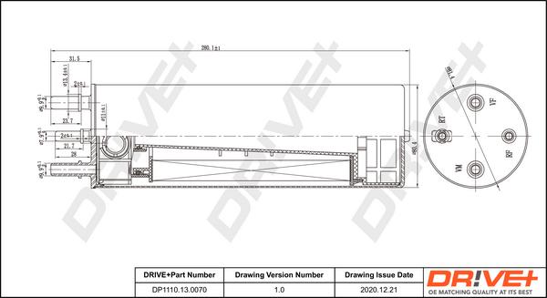 Dr!ve+ DP1110.13.0070 - Filtru combustibil aaoparts.ro