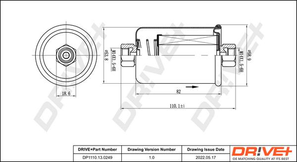 Dr!ve+ DP1110.13.0249 - Filtru combustibil aaoparts.ro