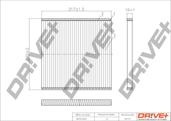 Dr!ve+ DP1110.12.0051 - Filtru, aer habitaclu aaoparts.ro