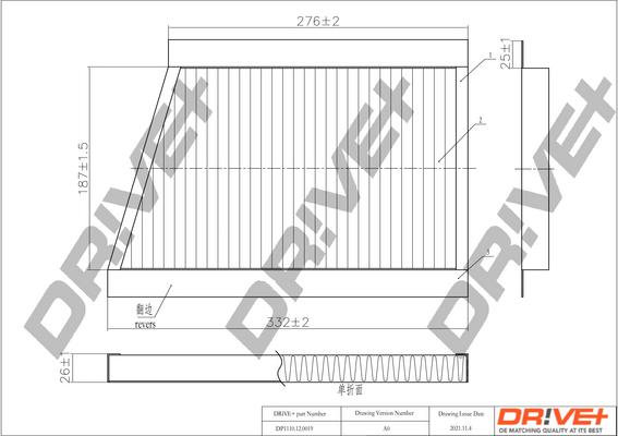 Dr!ve+ DP1110.12.0019 - Filtru, aer habitaclu aaoparts.ro