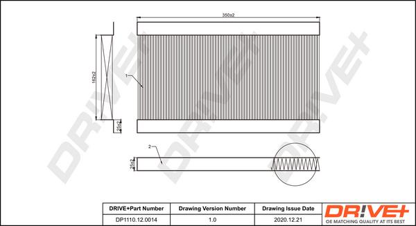 Dr!ve+ DP1110.12.0014 - Filtru, aer habitaclu aaoparts.ro