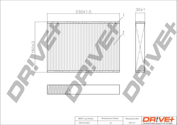 Dr!ve+ DP1110.12.0012 - Filtru, aer habitaclu aaoparts.ro