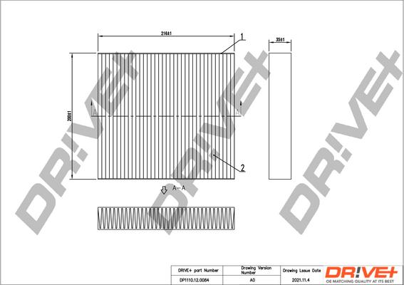 Dr!ve+ DP1110.12.0084 - Filtru, aer habitaclu aaoparts.ro