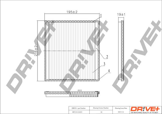 Dr!ve+ DP1110.12.0033 - Filtru, aer habitaclu aaoparts.ro