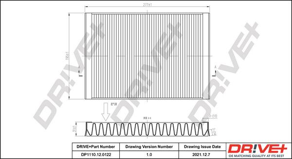 Dr!ve+ DP1110.12.0122 - Filtru, aer habitaclu aaoparts.ro