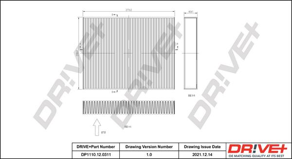 Dr!ve+ DP1110.12.0311 - Filtru, aer habitaclu aaoparts.ro