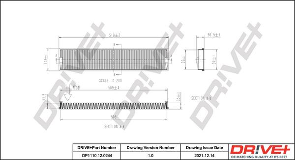 Dr!ve+ DP1110.12.0244 - Filtru, aer habitaclu aaoparts.ro