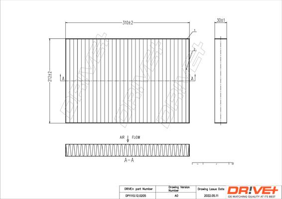 Dr!ve+ DP1110.12.0205 - Filtru, aer habitaclu aaoparts.ro