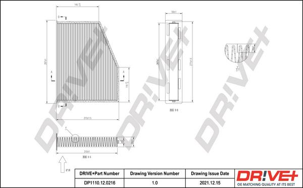 Dr!ve+ DP1110.12.0216 - Filtru, aer habitaclu aaoparts.ro