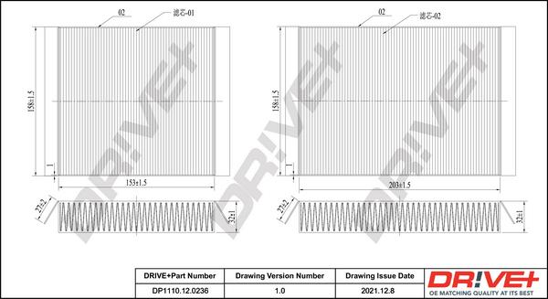 Dr!ve+ DP1110.12.0236 - Filtru, aer habitaclu aaoparts.ro