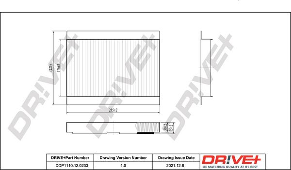 Dr!ve+ DP1110.12.0233 - Filtru, aer habitaclu aaoparts.ro