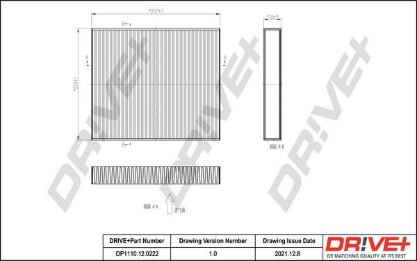 Dr!ve+ DP1110.12.0222 - Filtru, aer habitaclu aaoparts.ro