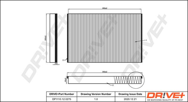 Dr!ve+ DP1110.12.0275 - Filtru, aer habitaclu aaoparts.ro