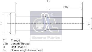 DT Spare Parts 4.40205 - Bolt roata aaoparts.ro