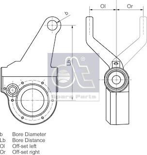 DT Spare Parts 1.18910 - Reglaj parghie, sistem franare aaoparts.ro