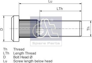 DT Spare Parts 1.17134 - Bolt roata aaoparts.ro