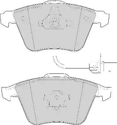 VW 4F0 698 151 Q - Set placute frana,frana disc aaoparts.ro