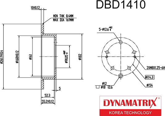 Dynamatrix DBD1410 - Disc frana aaoparts.ro