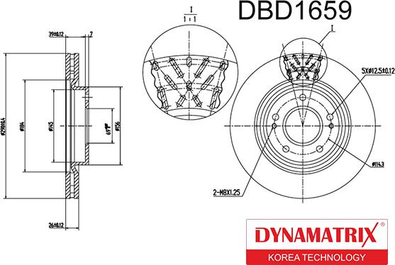 Dynamatrix DBD1659 - Disc frana aaoparts.ro