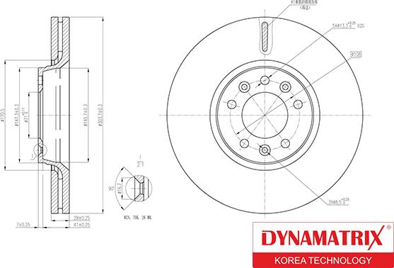 Dynamatrix DBD1615 - Disc frana aaoparts.ro