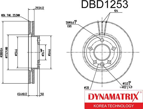 Dynamatrix DBD1253 - Disc frana aaoparts.ro