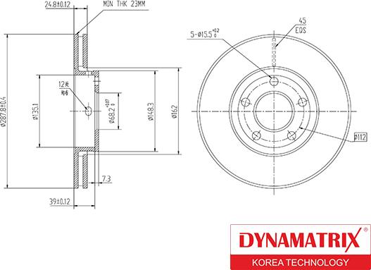 Dynamatrix DBD320 - Disc frana aaoparts.ro