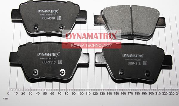 Dynamatrix DBP4316 - Set placute frana,frana disc aaoparts.ro