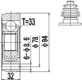 Dynamatrix DCV603008 - Set articulatie, planetara aaoparts.ro