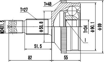 Dynamatrix DCV810059 - Set articulatie, planetara aaoparts.ro