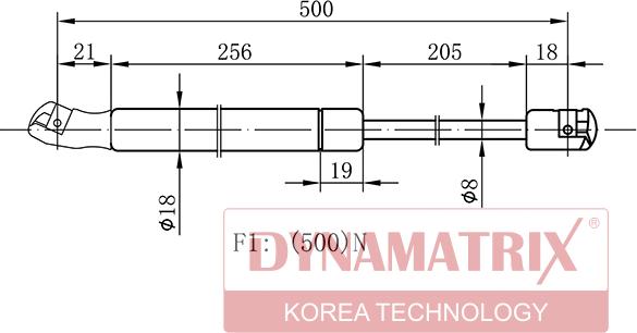 Dynamatrix DGS9468II - Amortizor portbagaj aaoparts.ro
