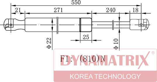 Dynamatrix DGS1975BU - Amortizor portbagaj aaoparts.ro