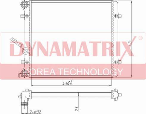 Dynamatrix DR641011 - Radiator, racire motor aaoparts.ro