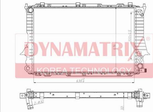 Dynamatrix DR60476 - Radiator, racire motor aaoparts.ro