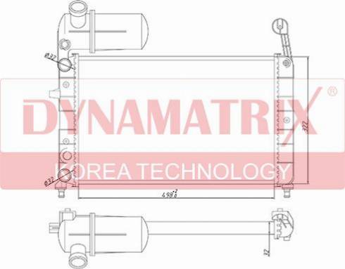 Dynamatrix DR61844 - Radiator, racire motor aaoparts.ro