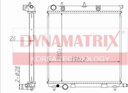 Dynamatrix DR61284 - Radiator, racire motor aaoparts.ro