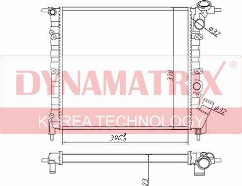 Dynamatrix DR63929 - Radiator, racire motor aaoparts.ro