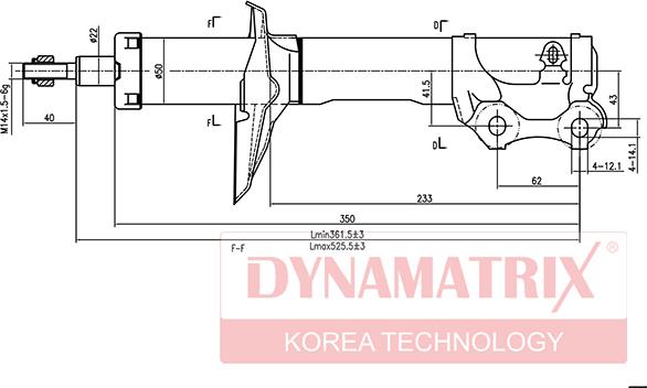 Dynamatrix DSA634811 - Amortizor aaoparts.ro
