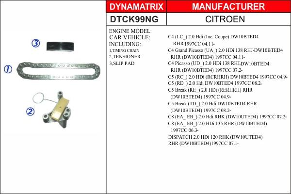 Dynamatrix DTCK99NG - Chit lant de distributie aaoparts.ro